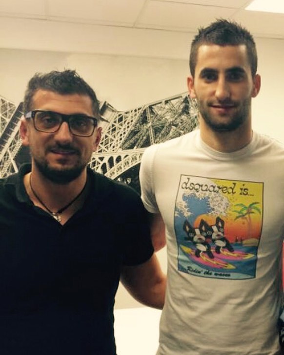 Pascal Cisternino avec Maxime Gonalons, dans les archives du créateur.