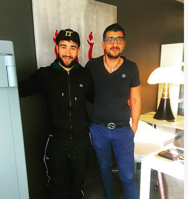 Pascal Cisternino avec Nabil Fekir, dans les archives du créateur.